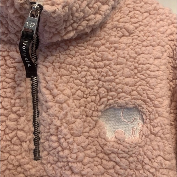 Ivory Ella Pull Over Sherpa Sweater - Picture 2 of 3